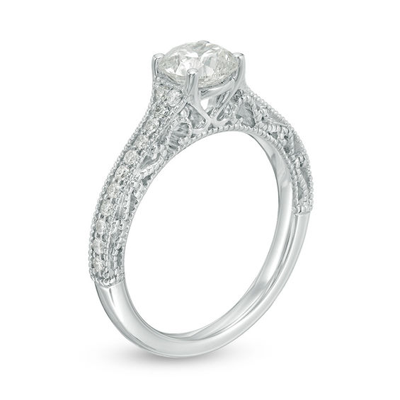 1-1/5 CT. T.w. Diamond Engagement Ring in 14K White Gold
