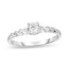 Thumbnail Image 1 of 1/6 CT. T.W. Diamond Twist Promise Ring in 10K White Gold