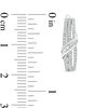 Thumbnail Image 2 of 1/2 CT. T.W. Baguette and Round Diamond Multi-Row Crossover Hoop Earrings in 10K White Gold