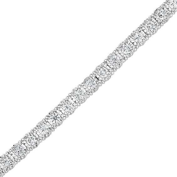 1 CT. T.w. Diamond Tennis Bracelet in 14K White Gold