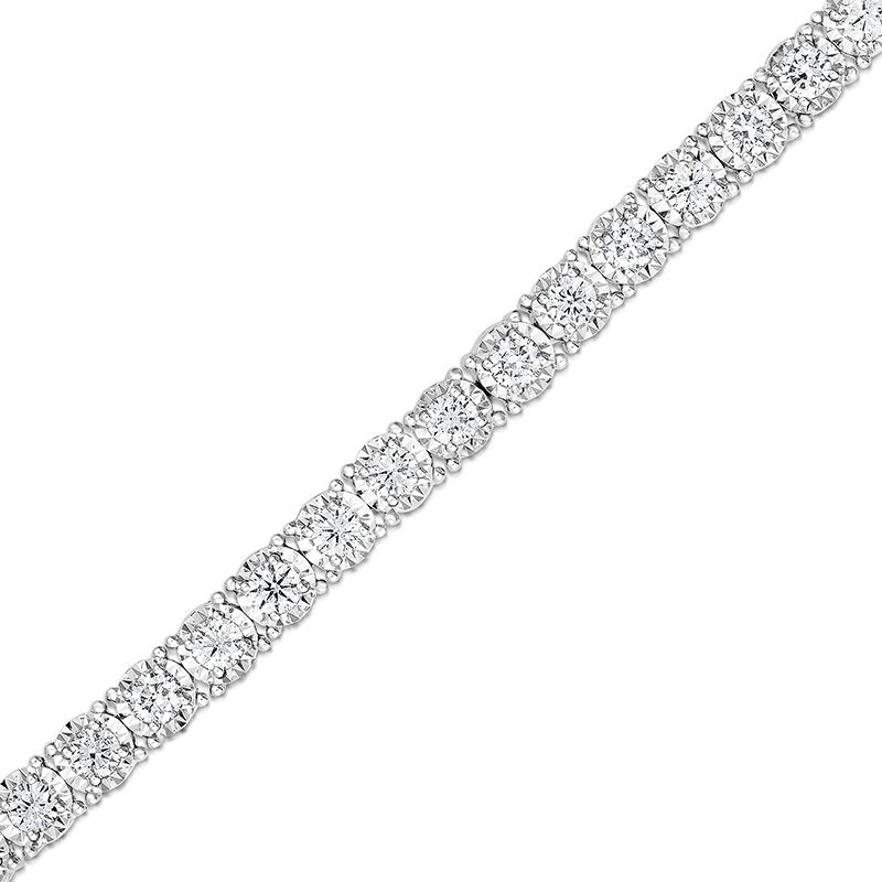 1 CT. T.W. Diamond Tennis Bracelet in 14K White Gold