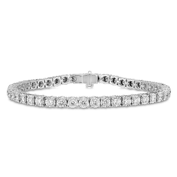1 CT. T.w. Diamond Tennis Bracelet in 14K White Gold