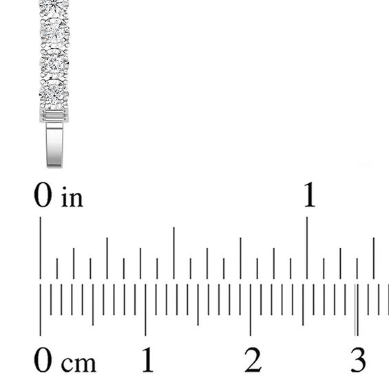 1 CT. T.w. Diamond Tennis Bracelet in 14K White Gold