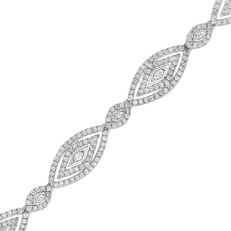 2 CT. T.W. Diamond Marquise Bracelet in Sterling Silver | Zales