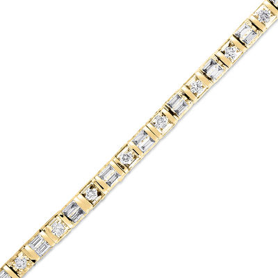 10k gold diamond tennis bracelet