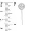 Thumbnail Image 2 of 1/2 CT. T.W. Composite Diamond Frame Inside-Out Hoop Earrings in 10K White Gold