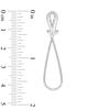 Thumbnail Image 2 of 3/8 CT. T.W. Baguette and Round Diamond Teardrop Earrings in 10K White Gold