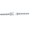 Thumbnail Image 2 of Lab-Created Blue and White Sapphire Tennis Bracelet in Sterling Silver - 7.25"