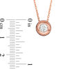 Thumbnail Image 2 of Lab-Created White Sapphire Solitaire Vintage-Style Pendant and Earrings Set in Sterling Silver with 14K Rose Gold Plate