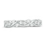 Thumbnail Image 3 of 3/8 CT. T.W. Diamond Twist Braid Band in 10K White Gold