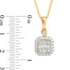 Thumbnail Image 2 of 1/2 CT. T.W. Composite Diamond Octagon Frame Pendant in 10K Gold