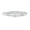 Thumbnail Image 1 of 1 CT. T.W. Composite Diamond Three Flower Bangle in 10K White Gold