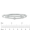 Thumbnail Image 2 of 1 CT. T.W. Composite Diamond Three Flower Bangle in 10K White Gold