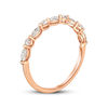 Thumbnail Image 1 of 1/4 CT. T.W. Marquise and Round Diamond Alternating Stackable Band in 14K Rose Gold
