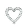 Thumbnail Image 1 of 1/20 CT. T.W. Diamond Heart Single Stud Earring in Sterling Silver