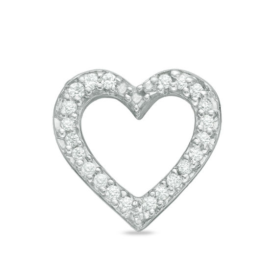 1/20 CT. T.w. Diamond Heart Single Stud Earring in Sterling Silver