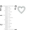 Thumbnail Image 3 of 1/20 CT. T.W. Diamond Heart Single Stud Earring in Sterling Silver