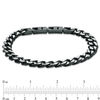 Thumbnail Image 2 of Men's 11.0mm Curb Chain Bracelet in Stainless Steel and Black IP - 9.0"