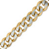 Thumbnail Image 0 of Men's 11.0mm Curb Chain Bracelet in Stainless Steel and Yellow IP - 9.0"