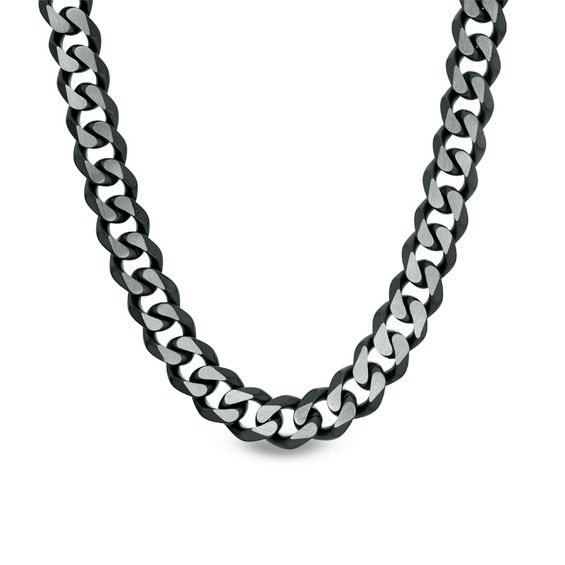 Zales Men's Solid Curb Chain Necklace