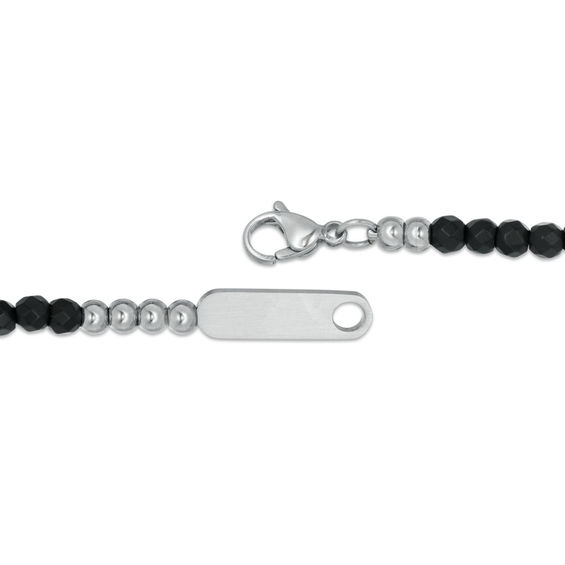 4.0mm Hematite Bead Wrap-Around Bracelet with Stainless Steel Closure