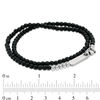 Thumbnail Image 2 of Men's 4.0mm Hematite Bead Wrap-Around Bracelet with Stainless Steel Closure