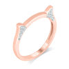 Thumbnail Image 1 of 1/10 CT. T.W. Diamond Cat Ears Ring in 10K Rose Gold