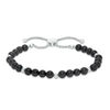 Thumbnail Image 0 of 8.0mm Hematite and Polished Bead Bolo Bracelet in Sterling Silver - 9.5"