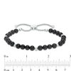 Thumbnail Image 1 of 8.0mm Hematite and Polished Bead Bolo Bracelet in Sterling Silver - 9.5"