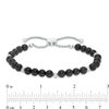 Thumbnail Image 2 of 8.0mm Hematite and Polished Bead Bolo Bracelet in Sterling Silver - 9.5"