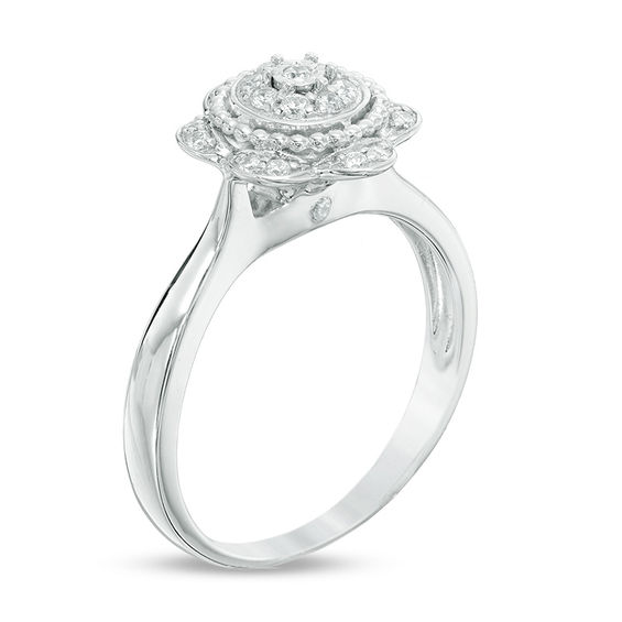 1/5 CT. T.w. Diamond Hepatica Ring in Sterling Silver