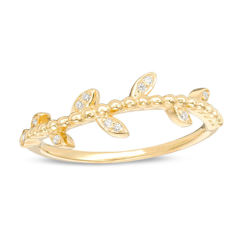 Main Image 1 of 1/20 CT. T.W. Diamond Vine Ring in 10K Gold