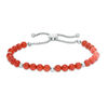 Thumbnail Image 1 of 8.0mm Carnelian and Polished Bead Bolo Bracelet in Sterling Silver - 9.5"