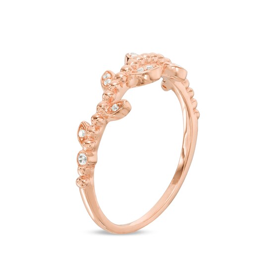 1/20 CT. T.w. Diamond Vine Ring in 10K Rose Gold