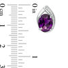 Thumbnail Image 3 of Oval Amethyst and Lab-Created White Sapphire Pendant and Stud Earrings Set in Sterling Silver