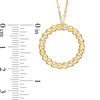 Thumbnail Image 2 of Beaded Circle Pendant in 10K Gold - 17.75"