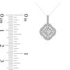 Thumbnail Image 2 of 3/8 CT. T.W. Diamond Clover Frame Pendant in 10K White Gold