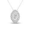 Thumbnail Image 0 of 1/2 CT. T.W. Marquise Diamond Flower Frame Pendant in 10K White Gold