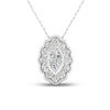 Thumbnail Image 1 of 1/2 CT. T.W. Marquise Diamond Flower Frame Pendant in 10K White Gold