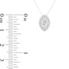 Thumbnail Image 1 of 1/2 CT. T.W. Marquise Diamond Flower Frame Pendant in 10K White Gold