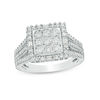 Thumbnail Image 1 of 1 CT. T.W. Princess Multi-Diamond Frame Ring in 10K White Gold