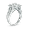 Thumbnail Image 2 of 1 CT. T.W. Princess Multi-Diamond Frame Ring in 10K White Gold