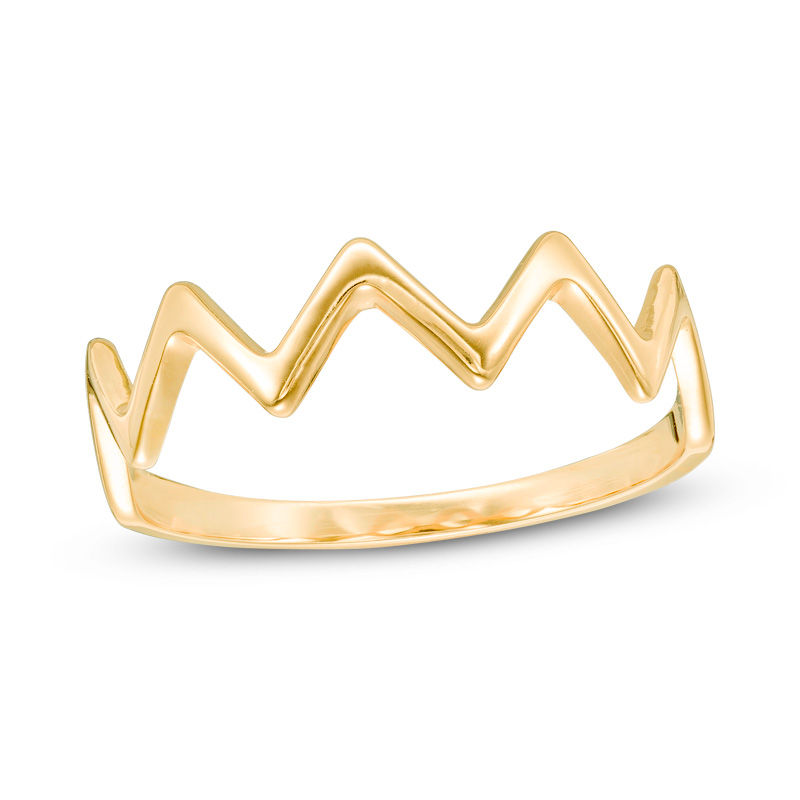 Main Image 1 of Polished Zig-Zag Band in 10K Gold