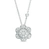 Thumbnail Image 1 of 1/6 CT. T.W. Diamond Hepatica Pendant in Sterling Silver