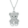 Thumbnail Image 1 of 1/10 CT. T.W. Diamond Teddy Bear Pendant in Sterling Silver