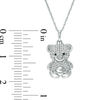 Thumbnail Image 2 of 1/10 CT. T.W. Diamond Teddy Bear Pendant in Sterling Silver