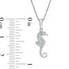 Thumbnail Image 2 of Diamond Accent Seahorse Pendant in Sterling Silver