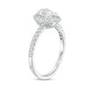 Thumbnail Image 2 of 1 CT. T.W. Certified Pear-Shaped Diamond Frame Engagement Ring in 14K White Gold (I/I2)