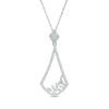 Thumbnail Image 1 of 1/4 CT. T.W. Baguette and Round Diamond Kite-Shaped Pendant in 10K White Gold