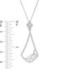 Thumbnail Image 2 of 1/4 CT. T.W. Baguette and Round Diamond Kite-Shaped Pendant in 10K White Gold